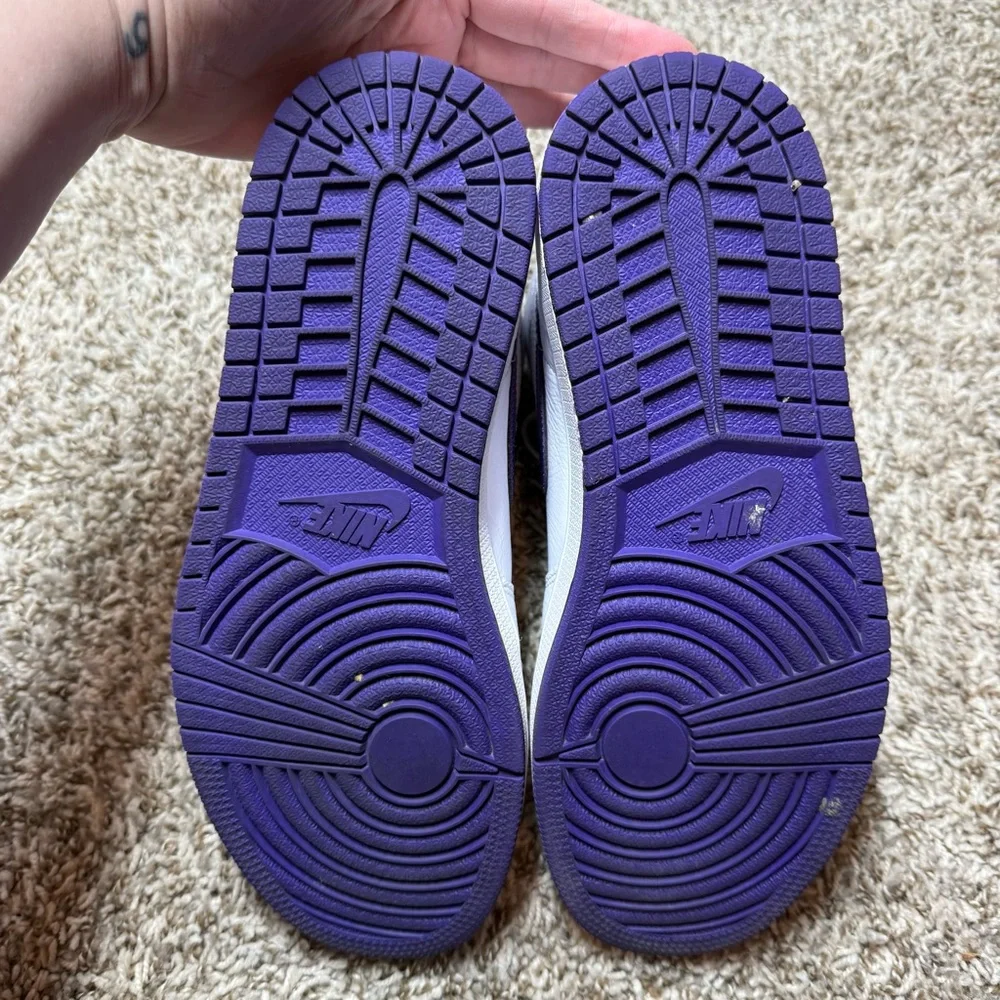 Nike Women's Air Jordan 1 Retro High OG White Court Purple Sneaker